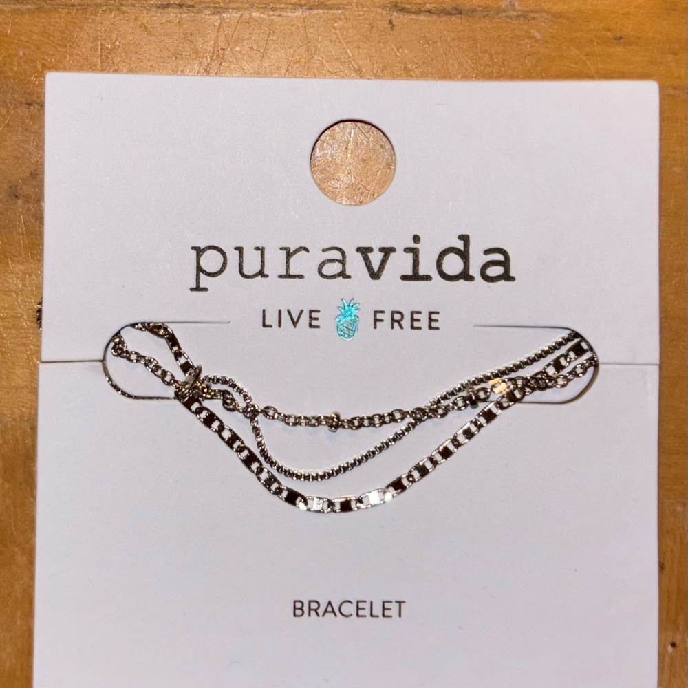 Pura Vida Silver Beaded Chain Bracelet
